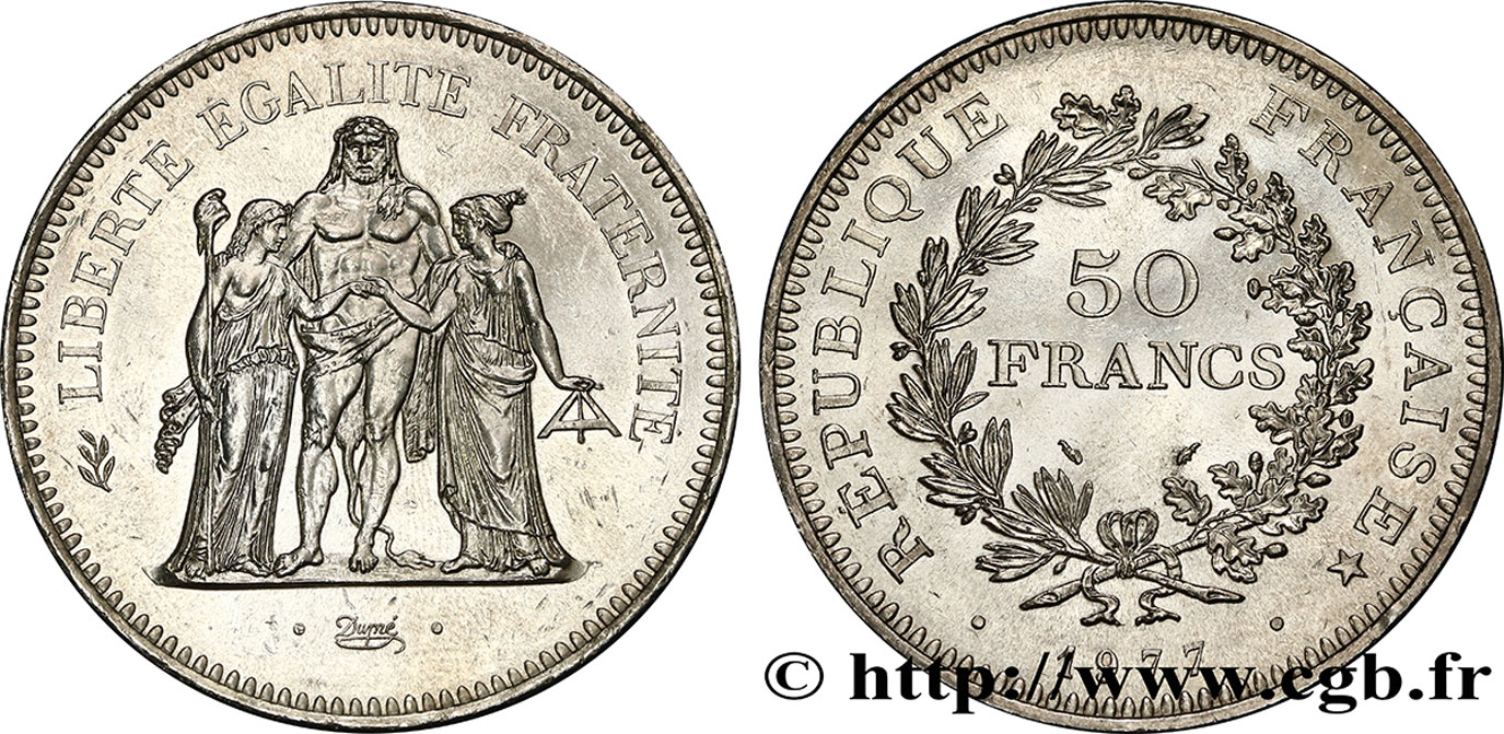 50 francs Hercule 1977  F.427/5 EBC55 