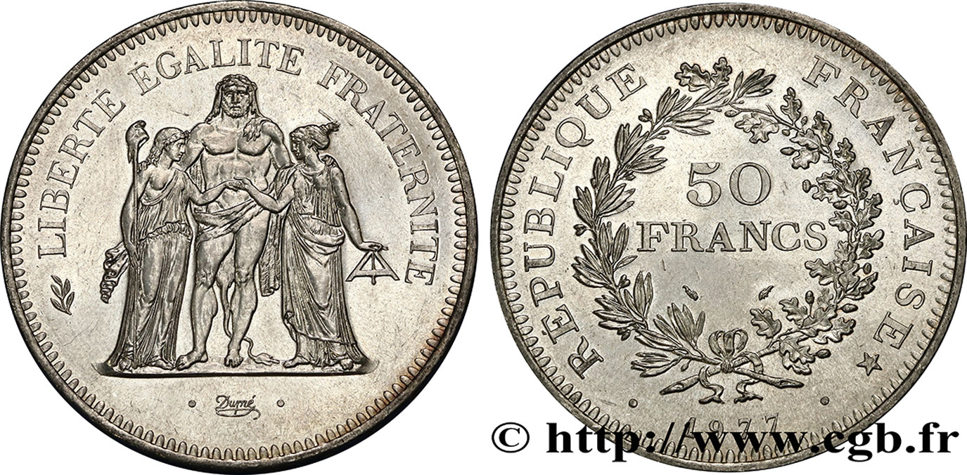 50 francs Hercule 1977 F.427/5 SUP55