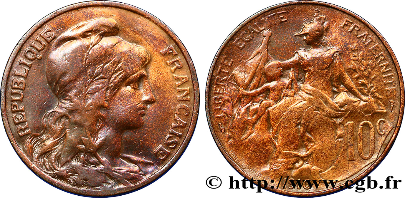 10 centimes Daniel-Dupuis 1910  F.136/19 VF 