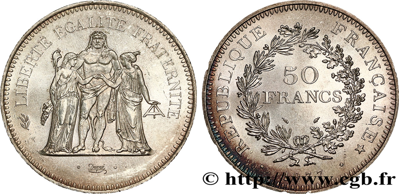 50 francs Hercule 1977 F.427/5 SUP