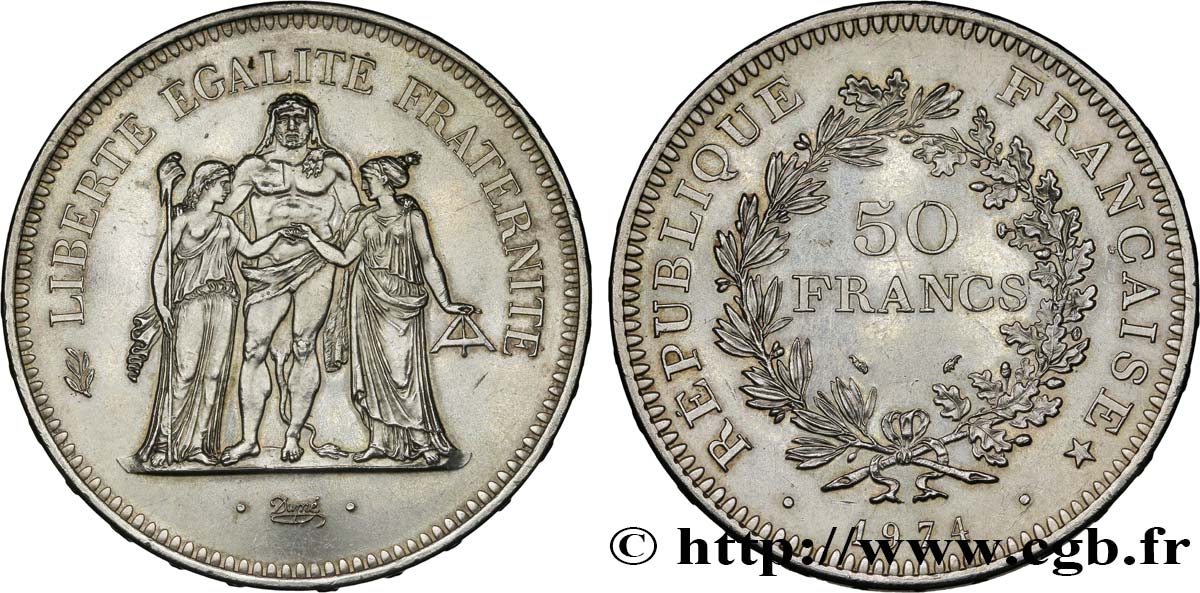 50 francs Hercule 1974 F.427/2 SUP