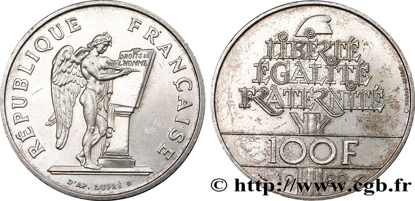 100 francs Droits de l’Homme 1989 F.457/2 AU55