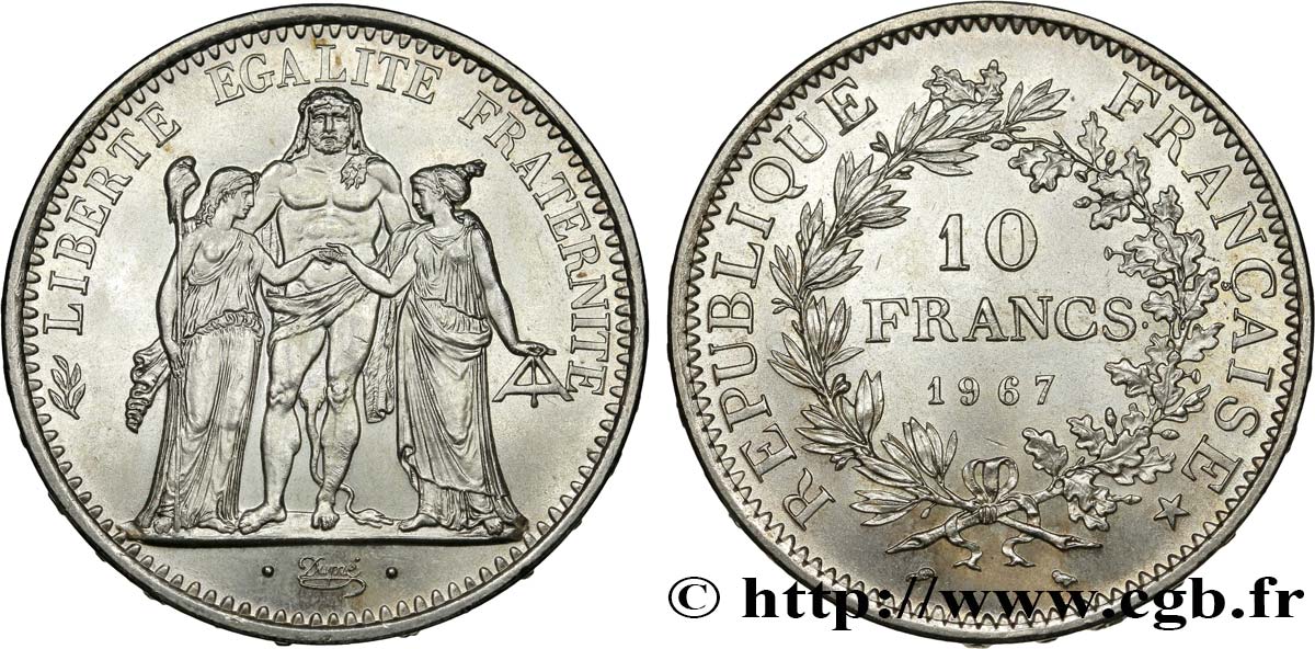 10 francs Hercule 1967 F.364/5 SUP