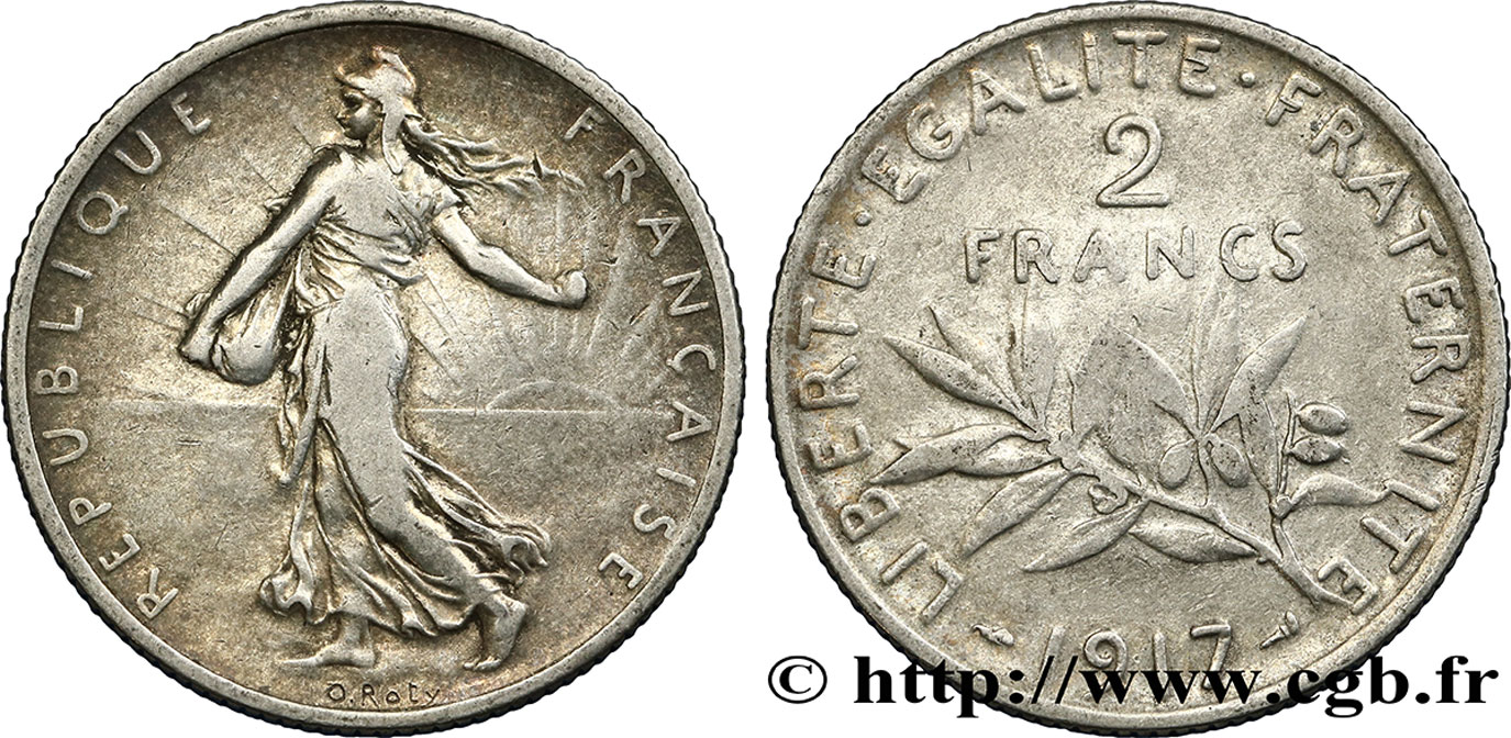 2 francs Semeuse 1917  F.266/19 TTB40 