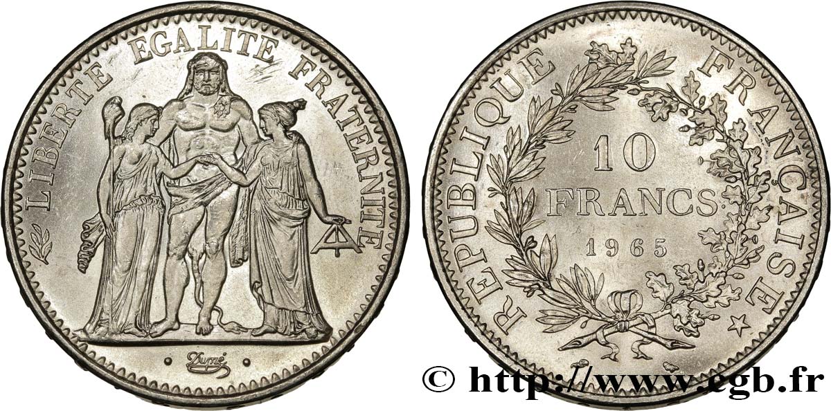 10 francs Hercule 1965  F.364/3 AU55 