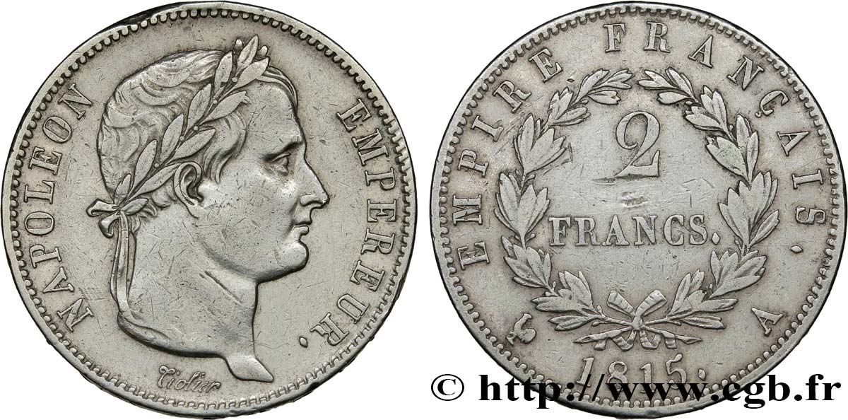 2 francs Cent-Jours 1815 Paris F.256/1 SS45 