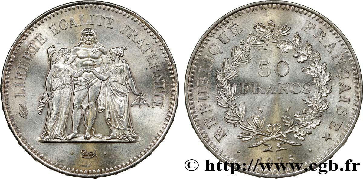 50 francs Hercule 1975 F.427/3 SUP55