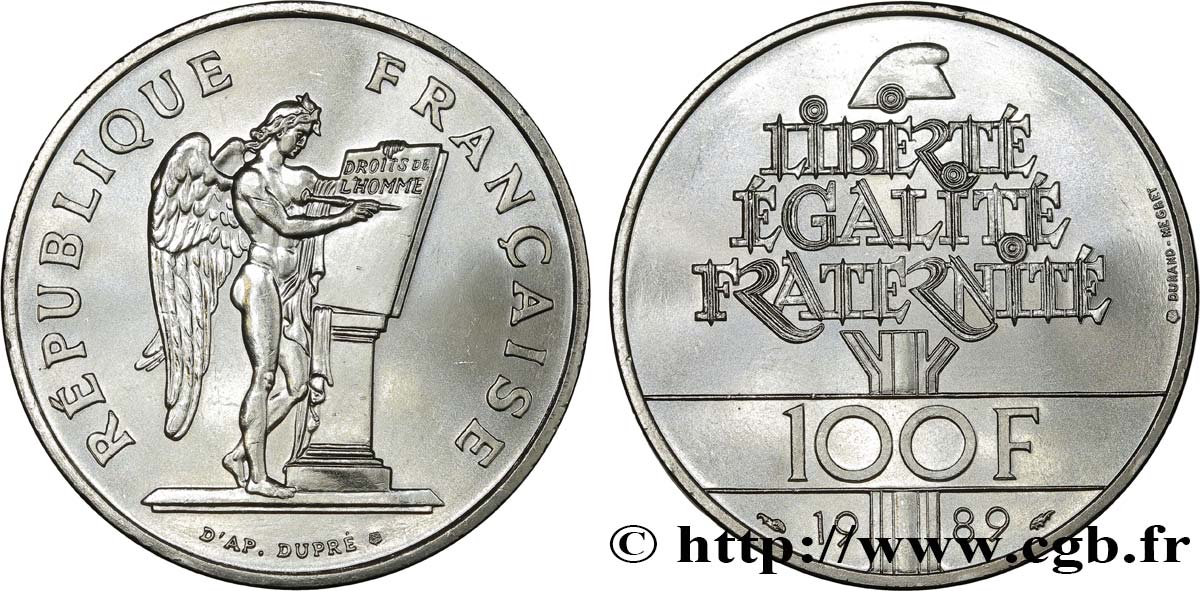 100 francs Droits de l’Homme 1989 F.457/2 AU55
