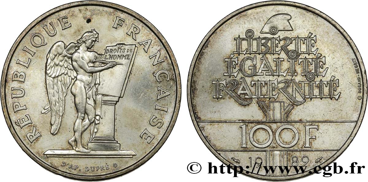 100 francs Droits de l’Homme 1989 F.457/2 AU55
