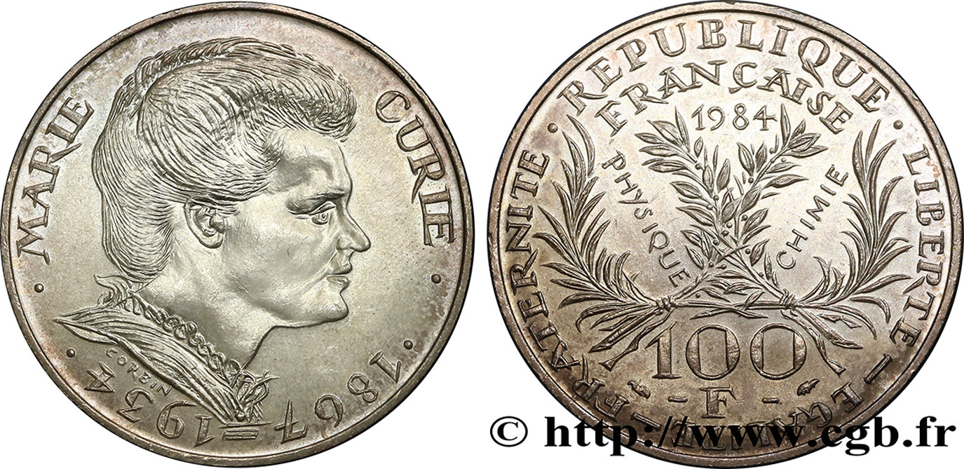 100 francs Marie Curie 1984 Paris F.452/2 AU55