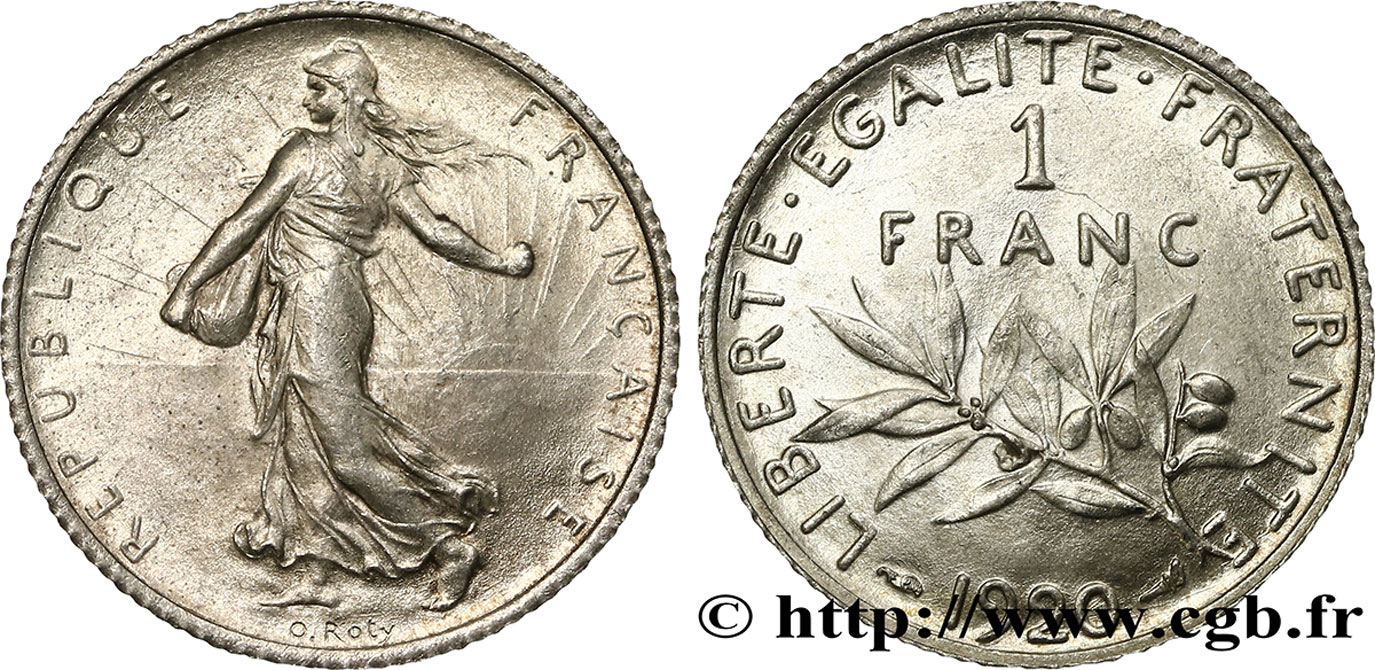 1 franc Semeuse 1920 Paris F.217/26 AU58