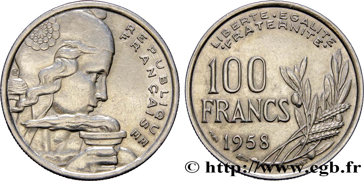 100 francs Cochet 1958  F.450/12 XF48 