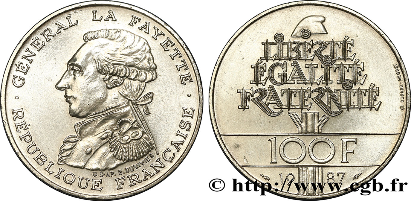 100 francs Égalité - La Fayette 1987 F.455/2 AU52