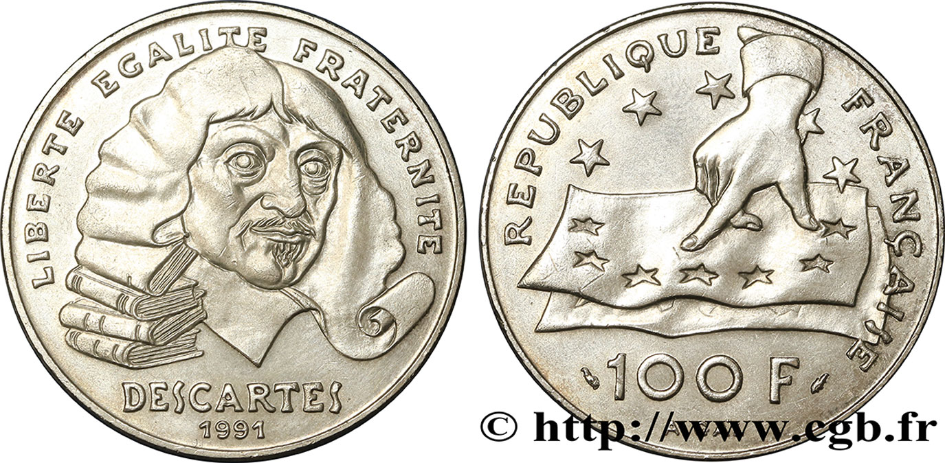 100 francs René Descartes 1991 F.459/2 AU52