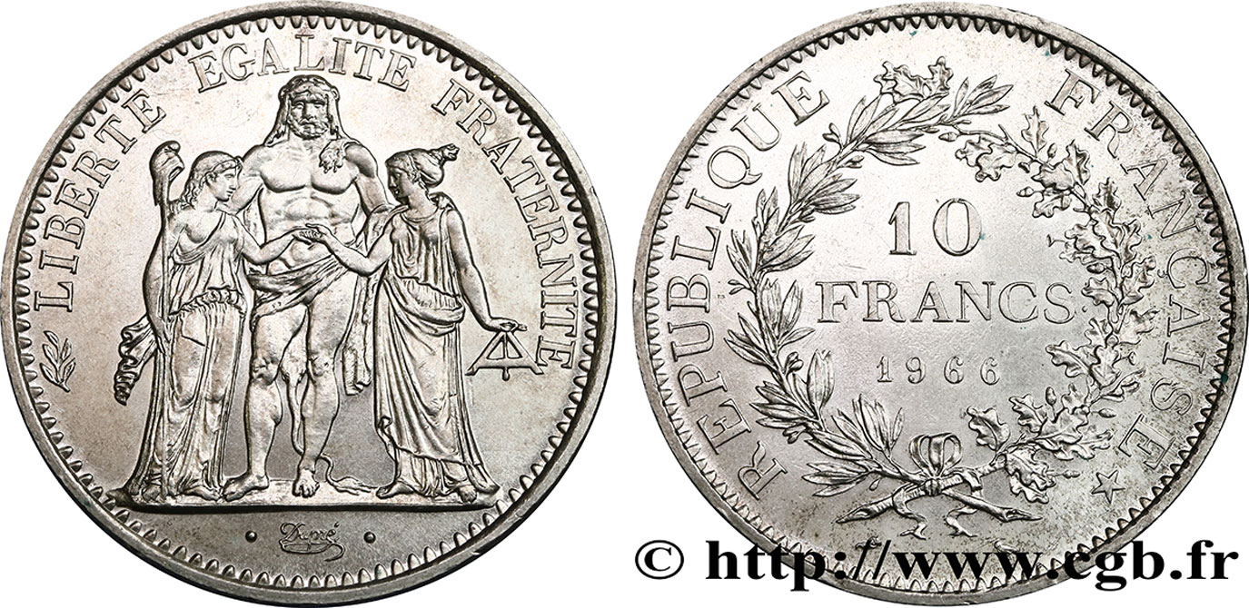 10 francs Hercule 1966  F.364/4 AU55 