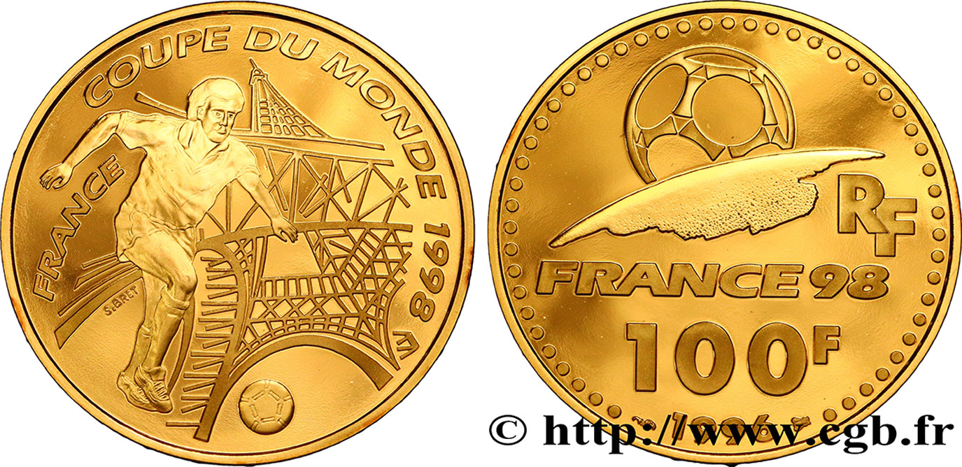 Belle Épreuve 100 francs Or - France 1996 Pessac F5.1660 1 FDC70 