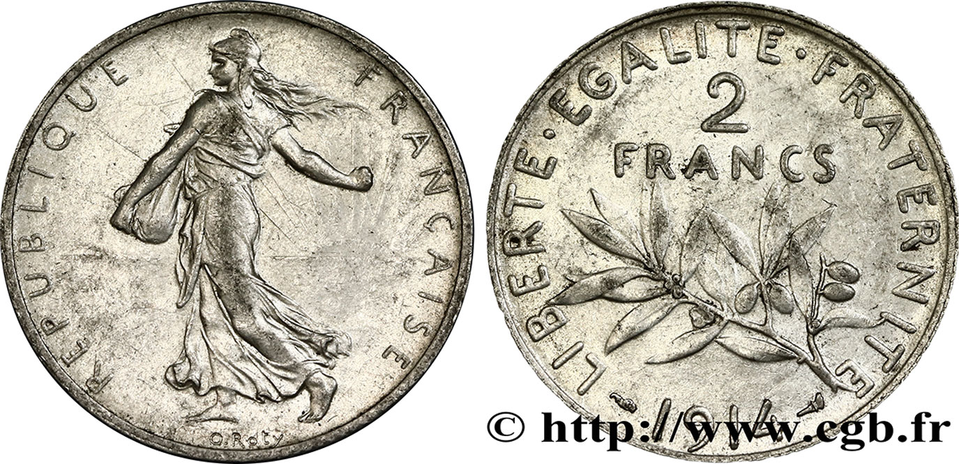 2 francs Semeuse 1914 F.266/15 TTB50