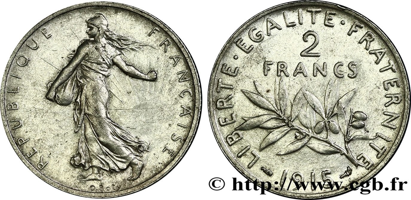 2 francs Semeuse 1915 F.266/17 SUP55