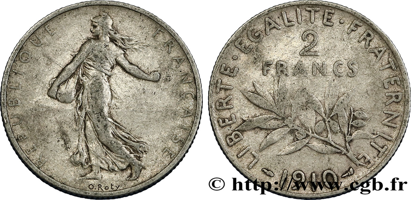 2 francs Semeuse 1910 F.266/12 TB20