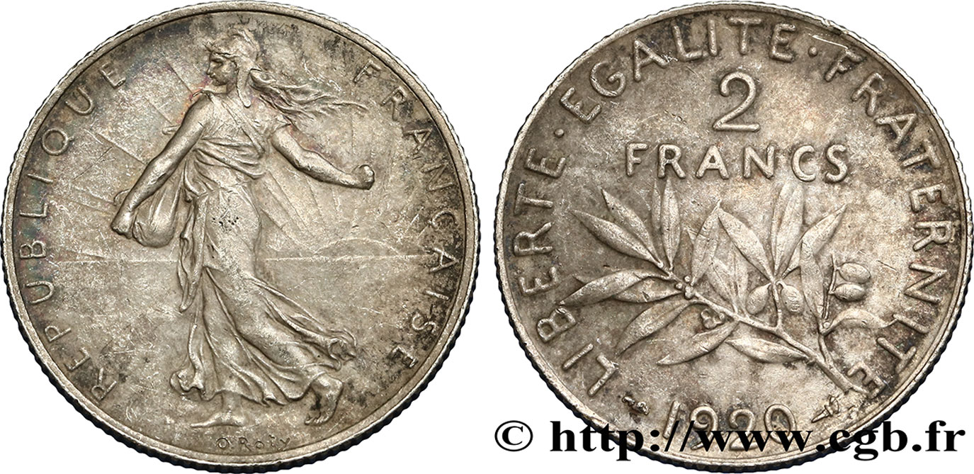 2 francs Semeuse 1920 F.266/22 TTB50