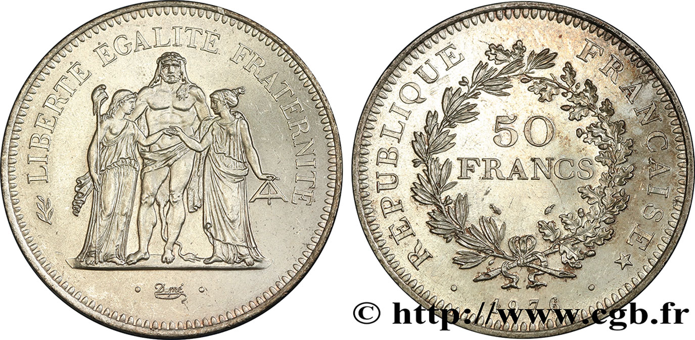 50 francs Hercule 1976  F.427/4 SUP 