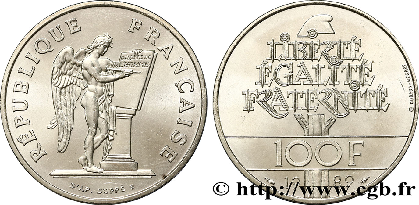 100 francs Droits de l’Homme 1989 F.457/2 AU55