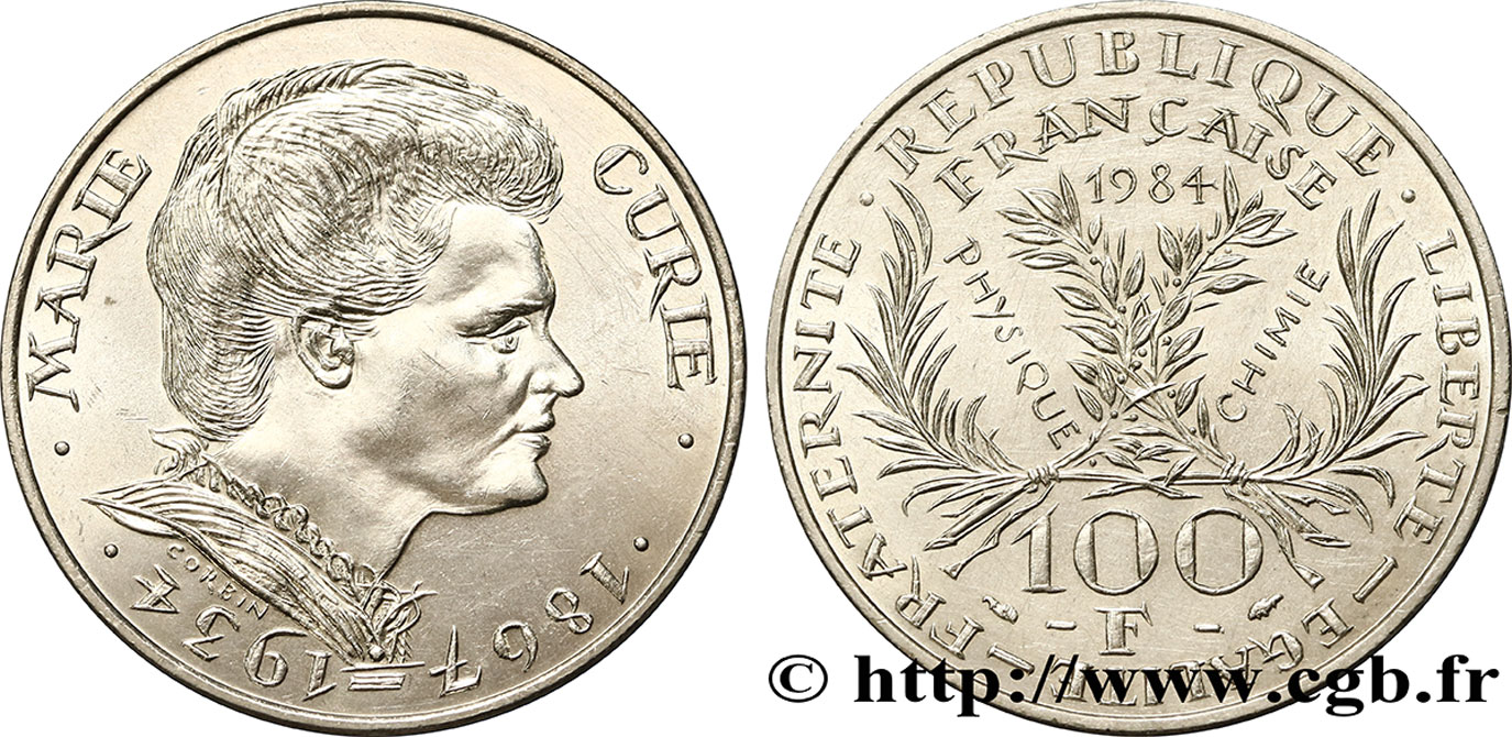 100 francs Marie Curie 1984 Paris F.452/2 AU55