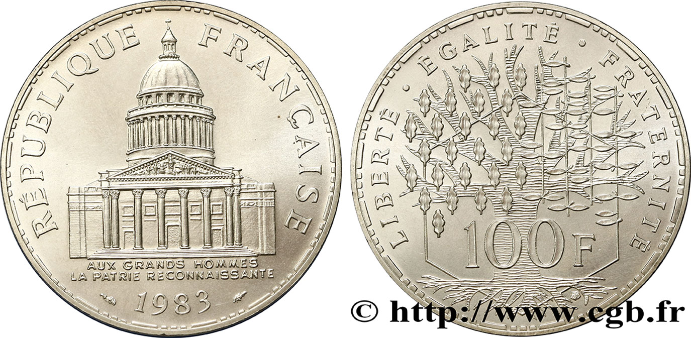 100 francs Panthéon 1983 F.451/3 SUP58