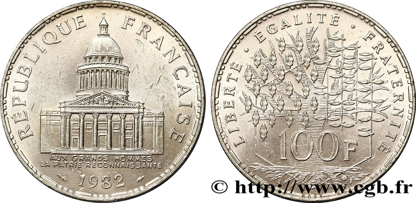100 francs Panthéon 1982  F.451/2 SUP55 