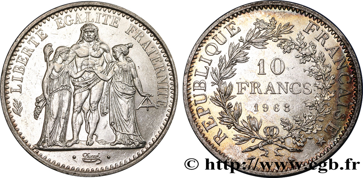 10 francs Hercule 1968 F.364/7 AU55