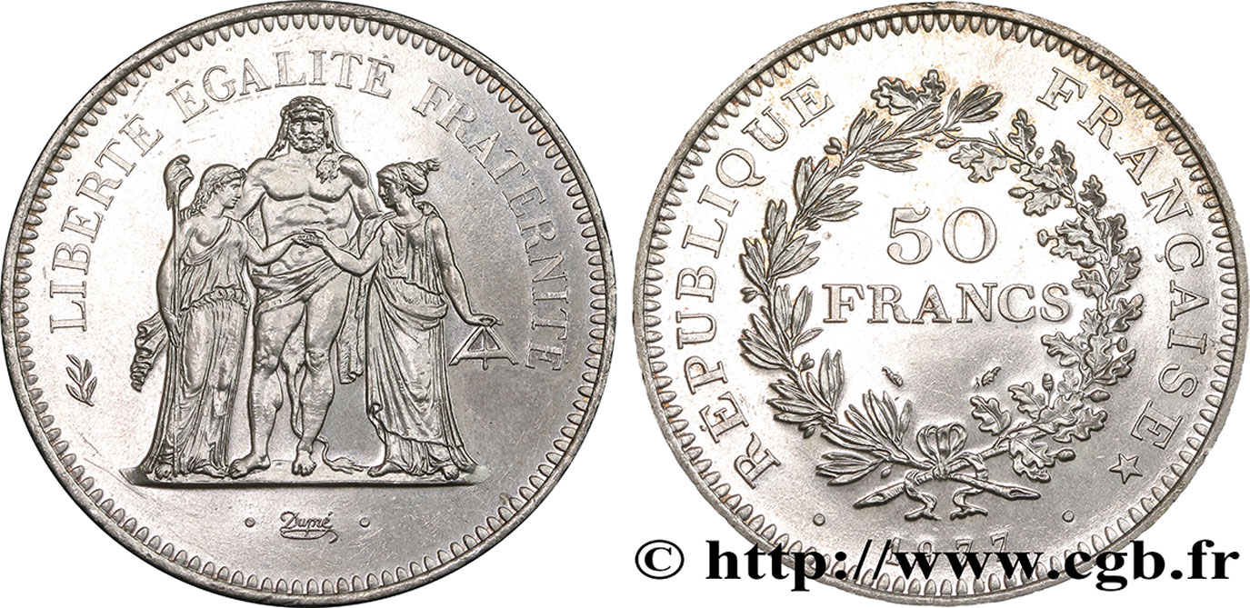 50 francs Hercule 1977 F.427/5 SUP
