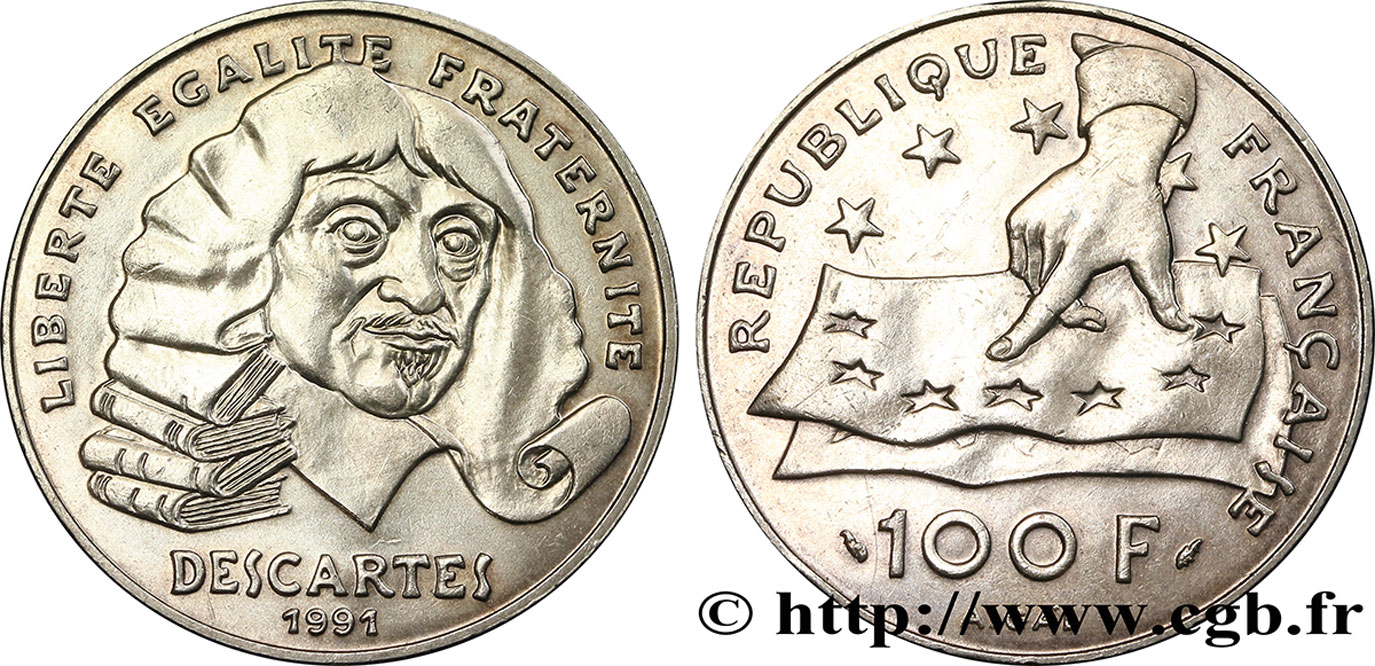 100 francs René Descartes 1991 F.459/2 SUP