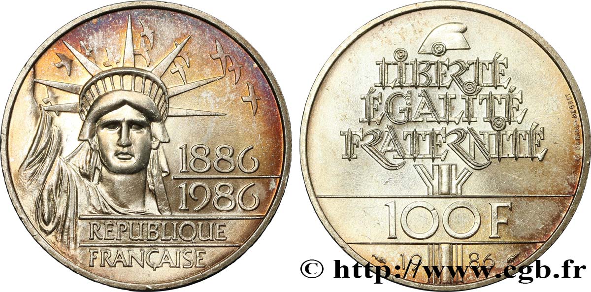 100 francs Liberté (Statue de la) 1986  F.454/2 SPL55 