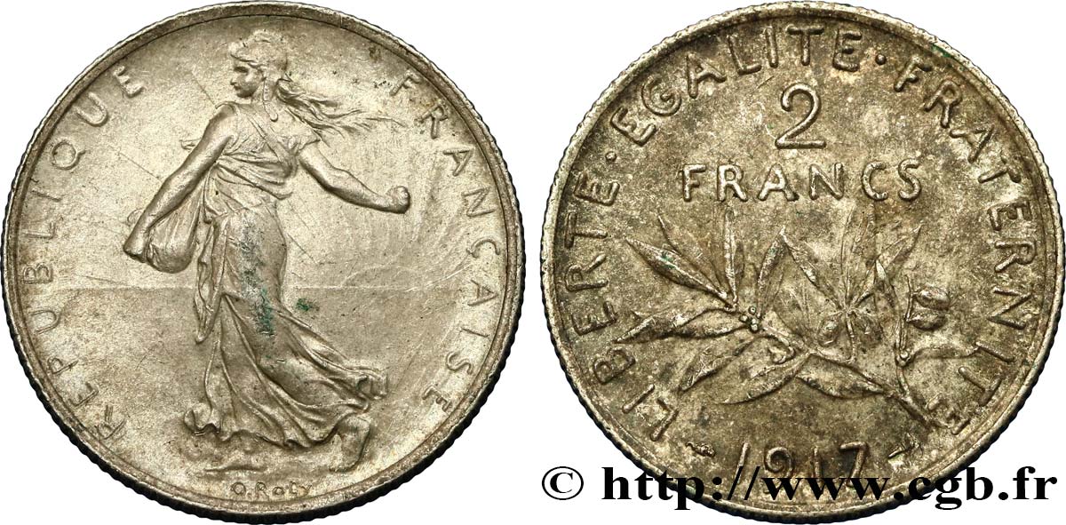 2 francs Semeuse 1917  F.266/19 BB45 