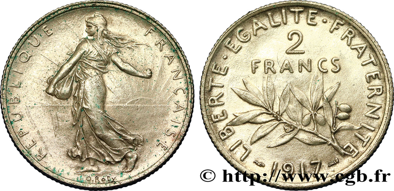 2 francs Semeuse 1917 F.266/19 TTB45
