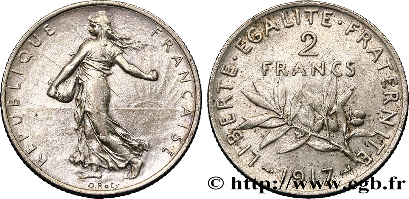 2 francs Semeuse 1917 F.266/19 TTB45