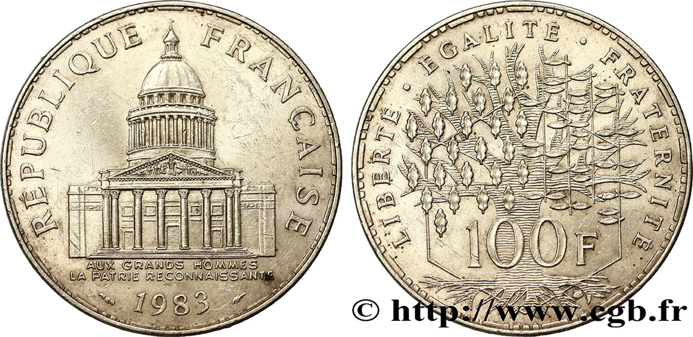 100 francs Panthéon 1983 F.451/3 SPL55