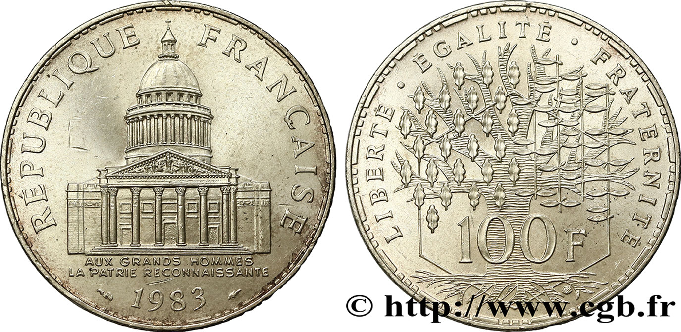 100 francs Panthéon 1983  F.451/3 SUP55 