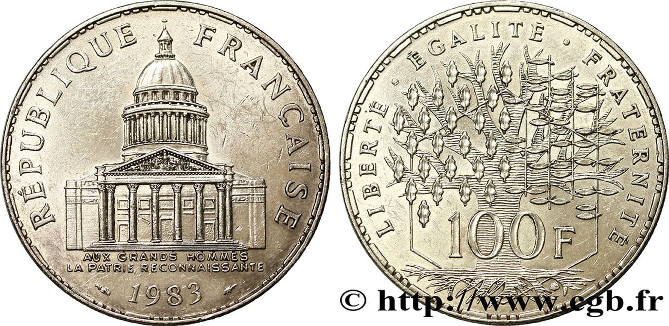 100 francs Panthéon 1983  F.451/3 AU55 