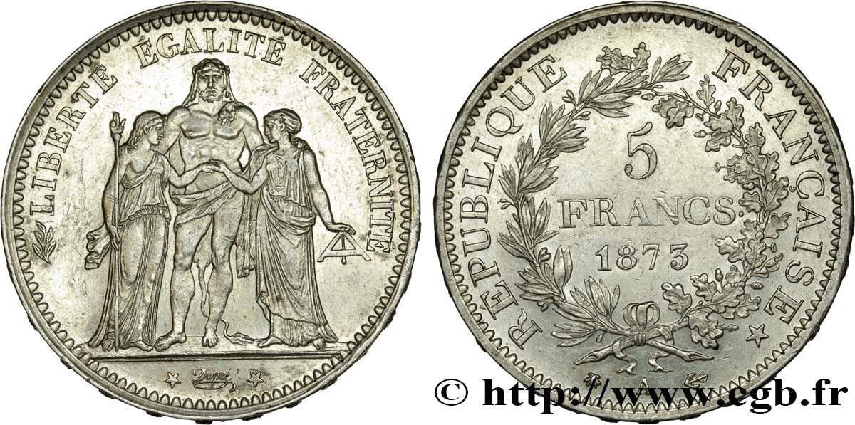5 francs Hercule 1873 Paris F.334/9 BB52 