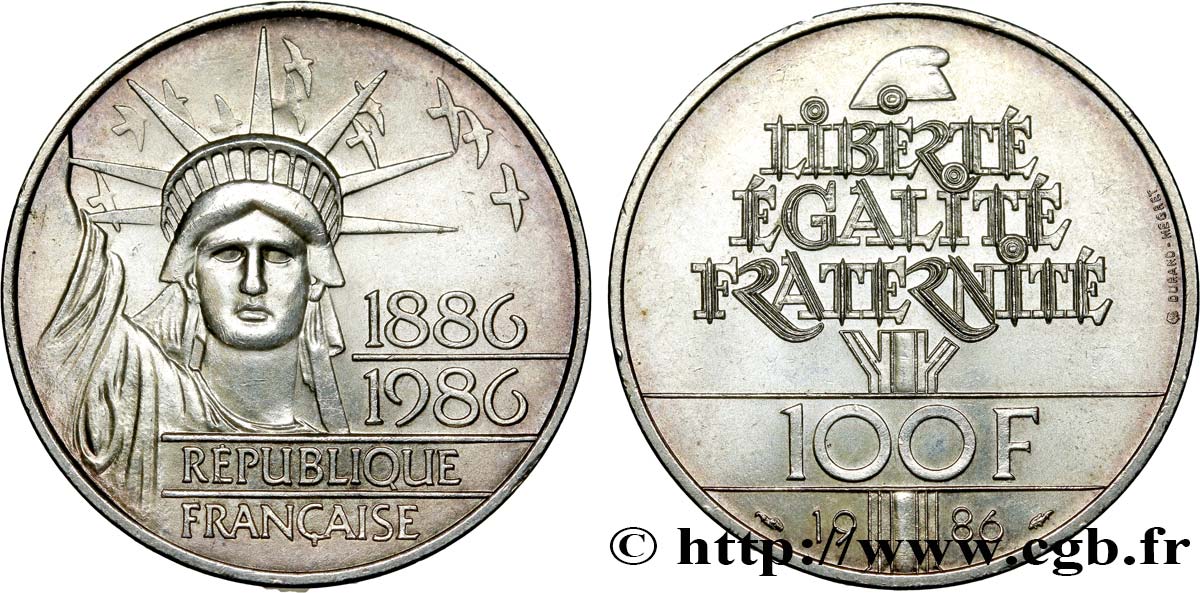 100 francs Liberté (Statue de la) 1986  F.454/2 AU52 