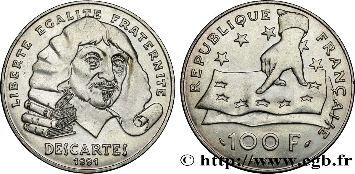 100 francs René Descartes 1991 F.459/2 AU