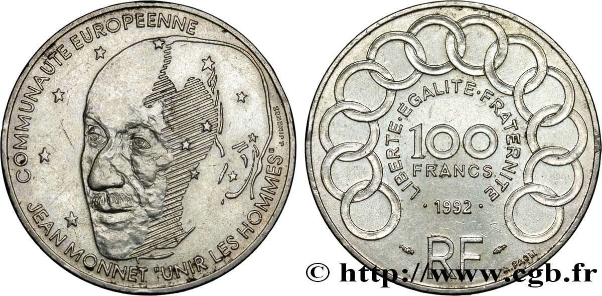 100 francs Jean Monnet 1992  F.460/2 VZ 