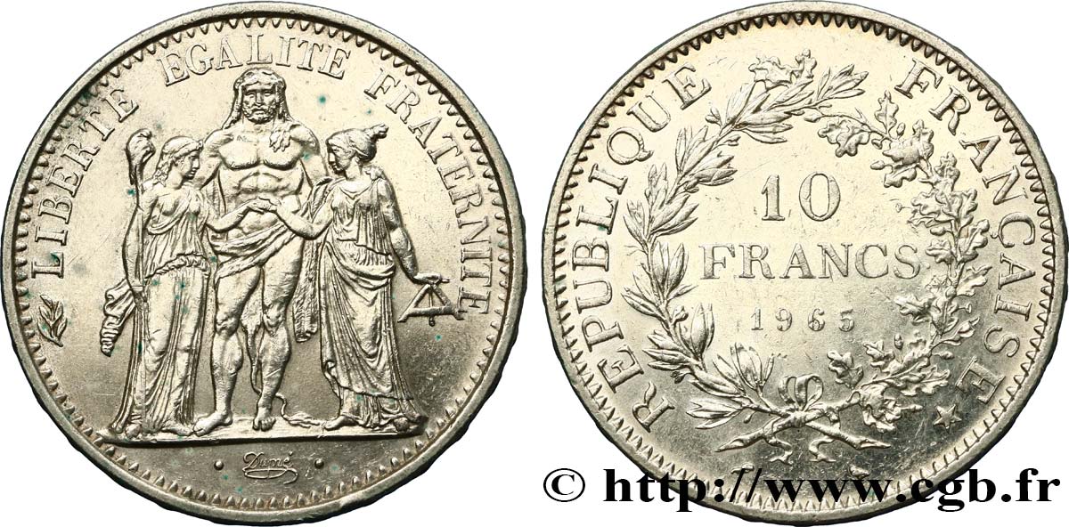 10 francs Hercule 1965  F.364/3 TTB 