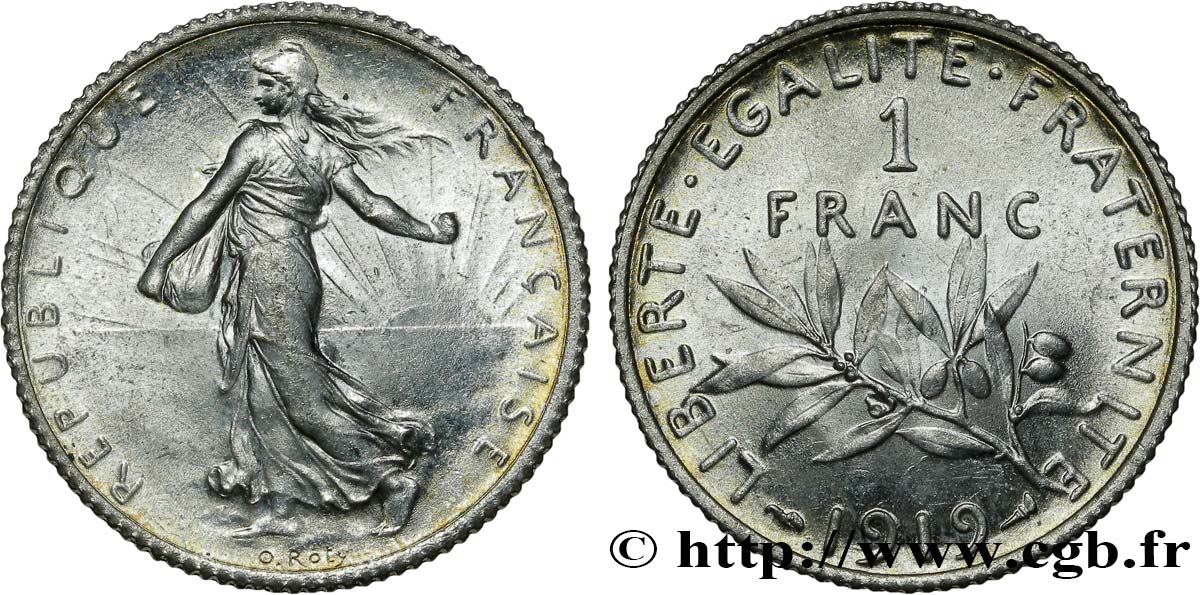 1 franc Semeuse 1919 Paris F.217/25 SPL63