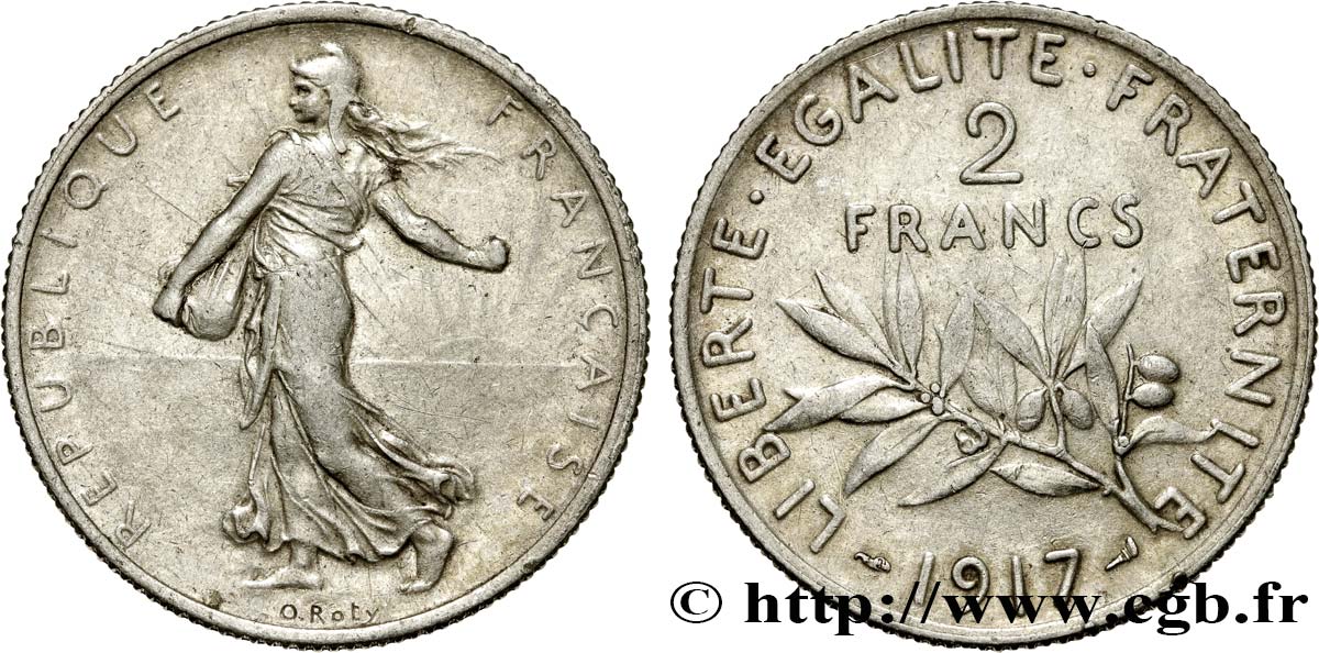 2 francs Semeuse 1917 F.266/19 TTB50