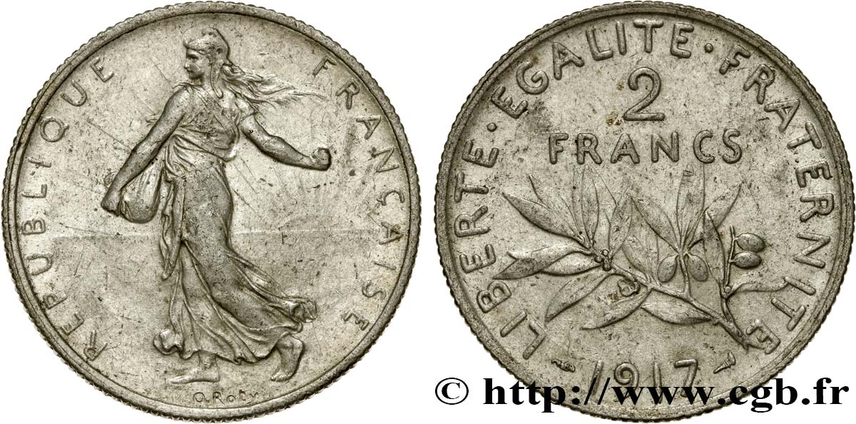 2 francs Semeuse 1917 F.266/19 SUP58