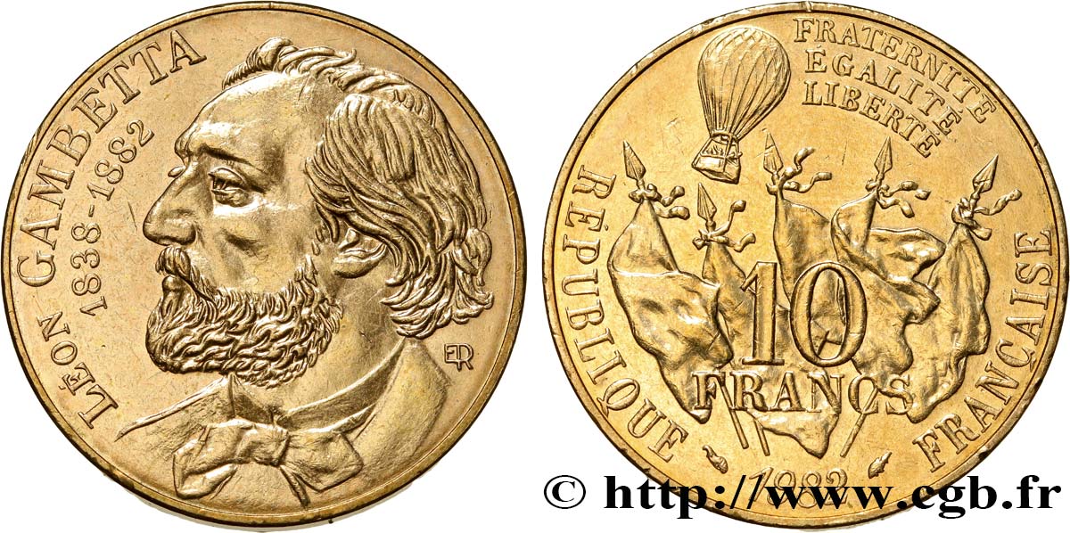 10 francs Gambetta 1982  F.366/2 AU55 
