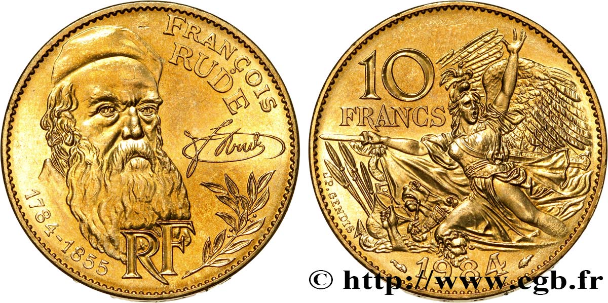 10 francs François Rude 1984  F.369/2 MS63 