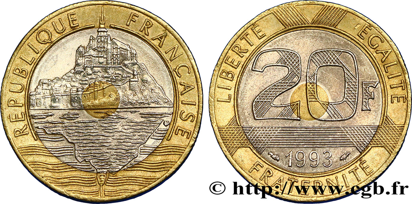 20 francs Mont Saint-Michel 1993 Pessac F.403/7 TTB50